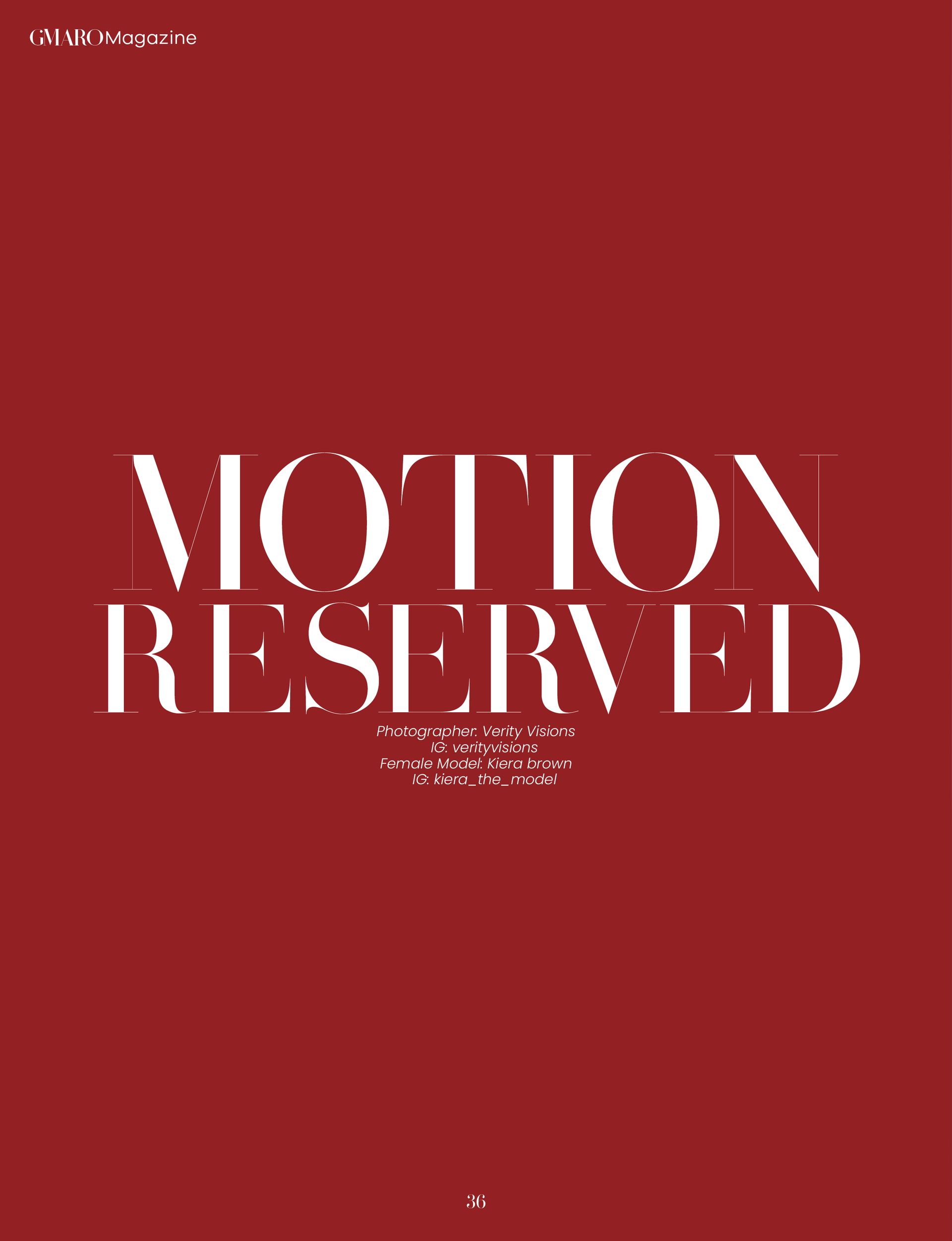 Kiera Brown published in Gmaro Magazine June 2025, rooftop editorial in downtown Salem Oregon by Verity Visions in luxury cinematic style.