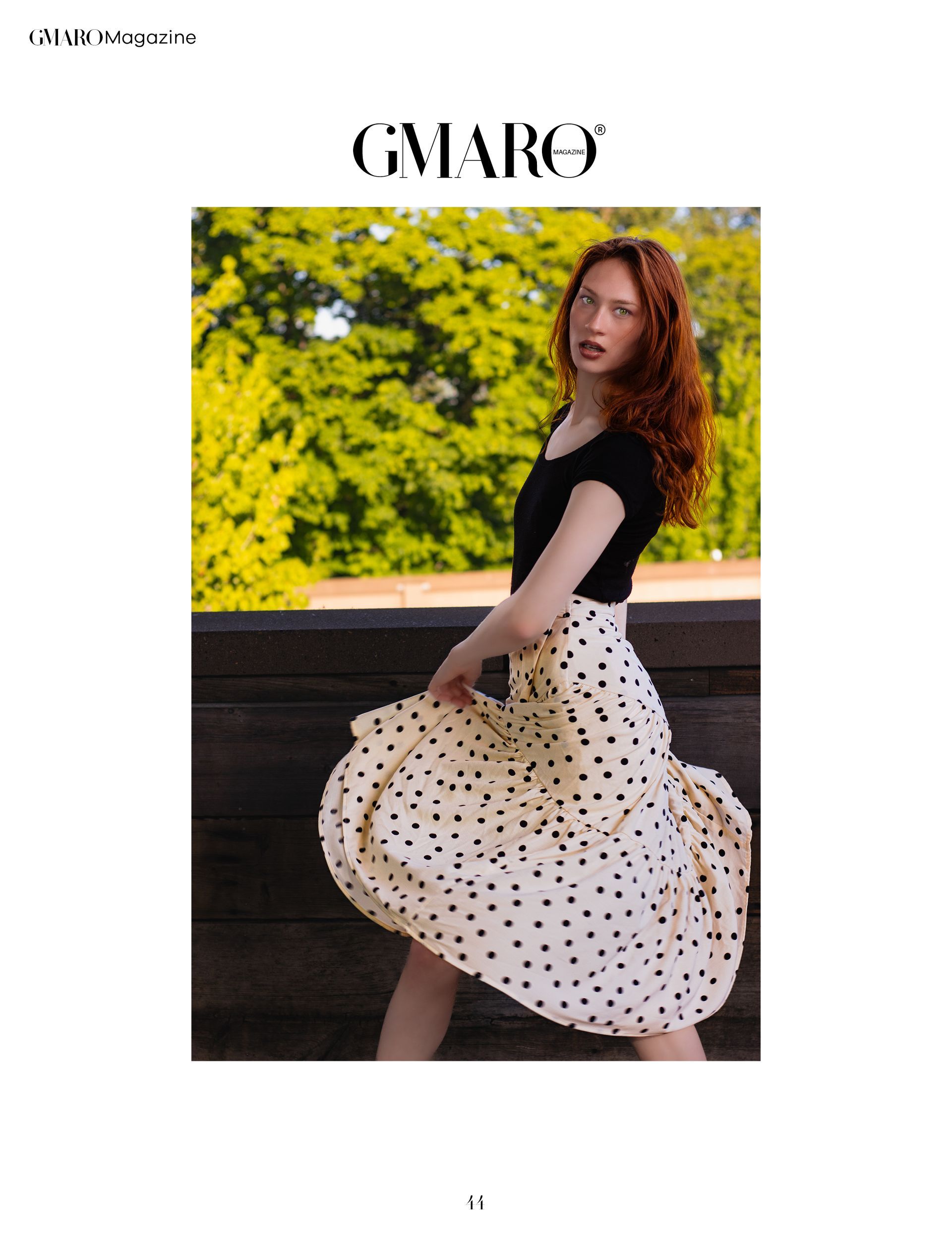 Editorial portrait of a Portland Fashion Week model in historic downtown Salem Oregon, featured in GMARO Magazine and photographed by Verity Visions.