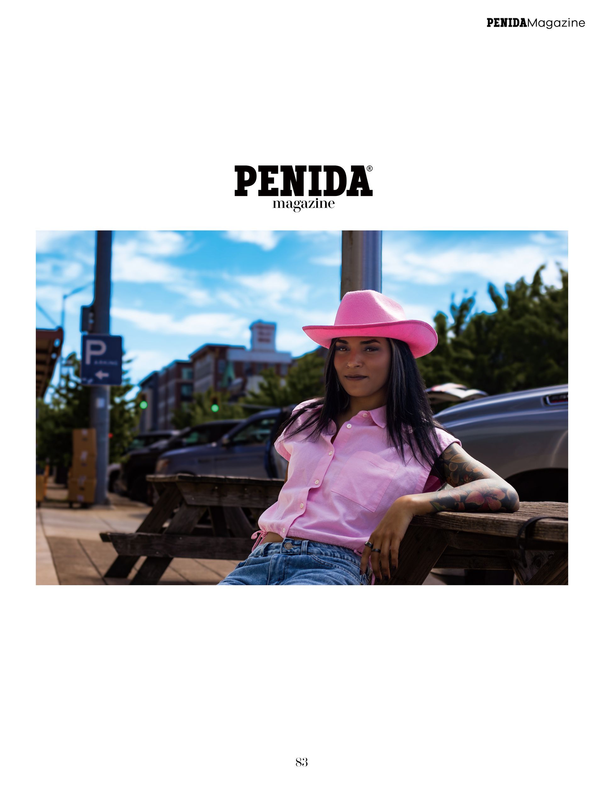 Fashion model in an editorial pose photographed in Oregon for professional magazine publication, dem