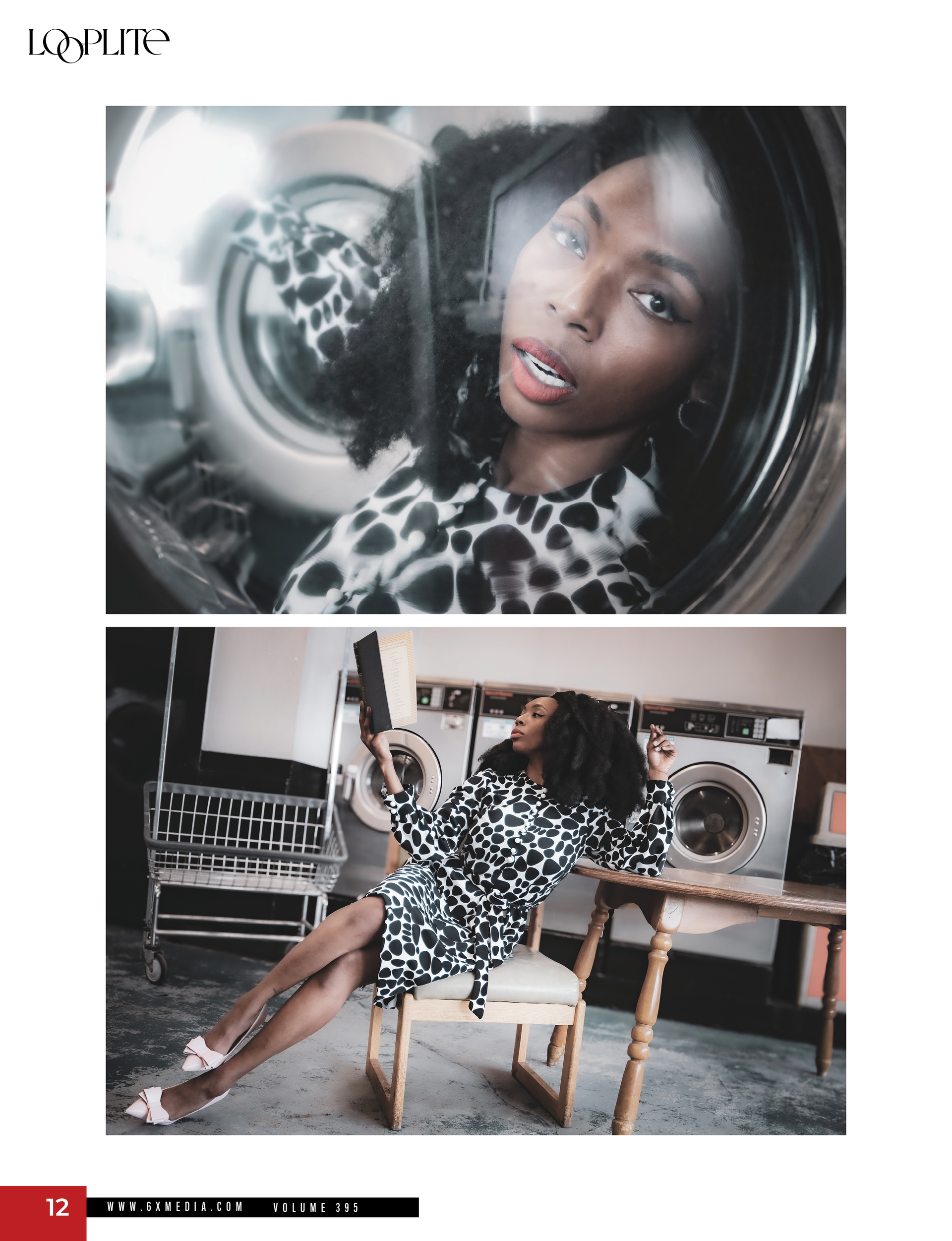 A cinematic editorial portrait of Makeda published in LoopLite Magazine, highlighting her elegance and the luxury storytelling of Verity Visions in Stayton Oregon.