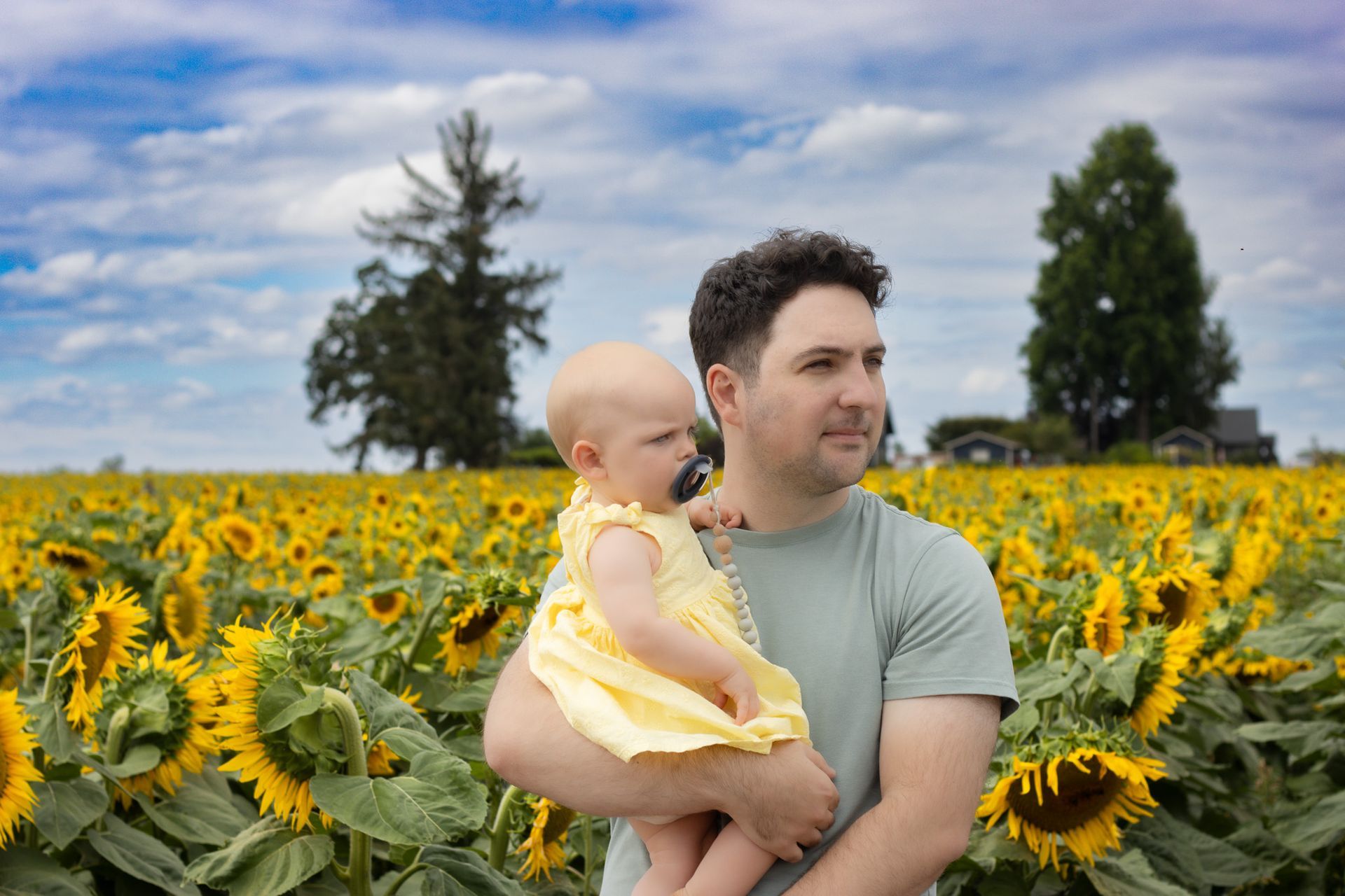 A cinematic at-home portrait scene in Salem Oregon with natural window light and comfortable luxury styling.
