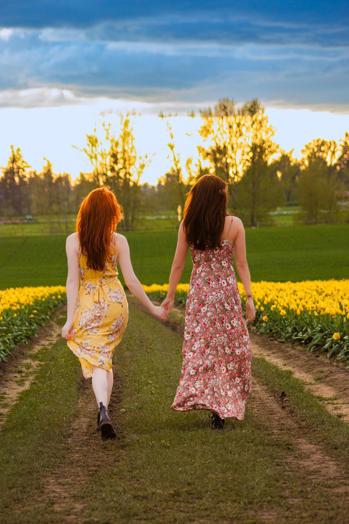 Natural light portrait of two models photographed for a modeling portfolio session by Verity Visions