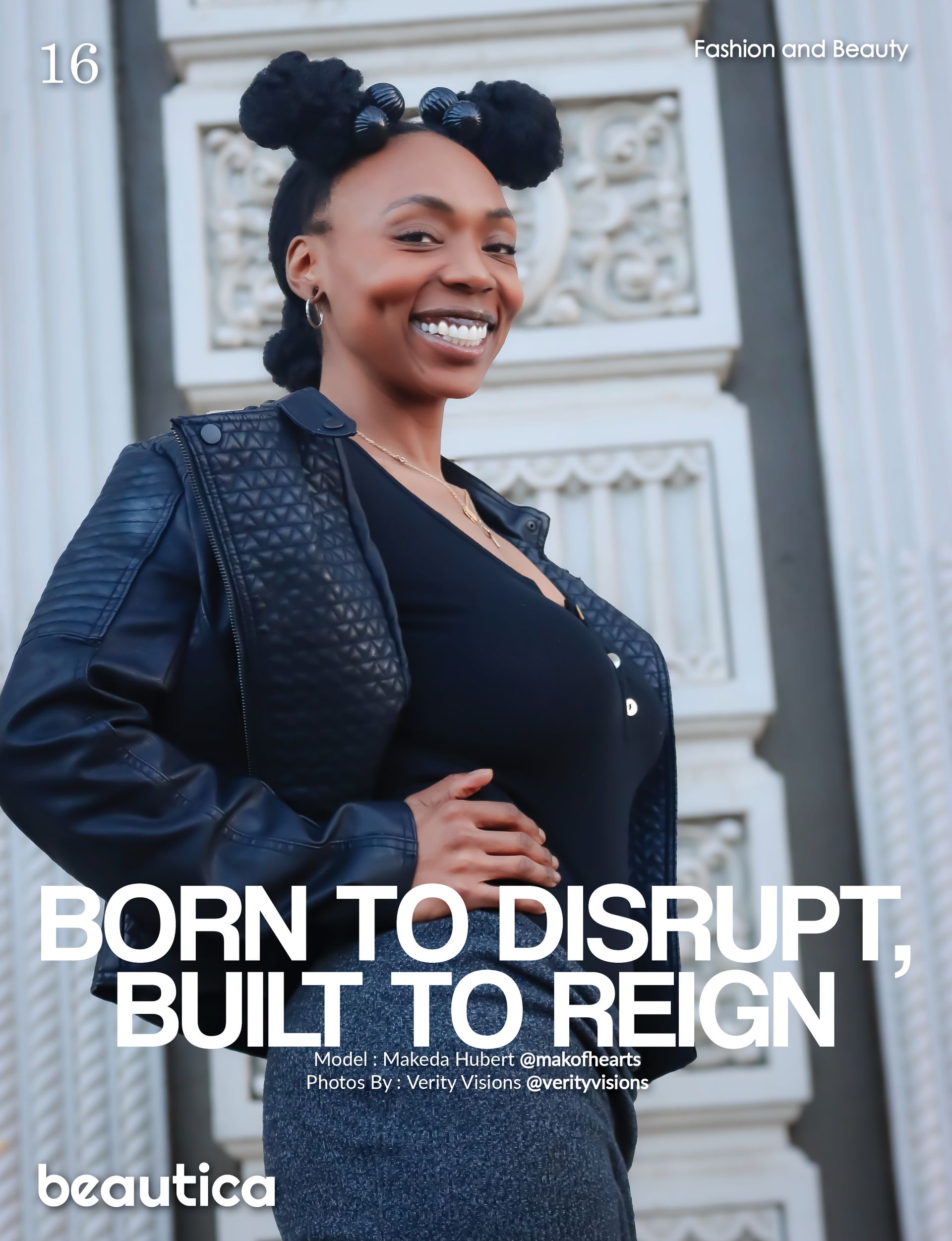 A luxury editorial portrait of a published model in Beautica Magazine, captured in downtown Salem Oregon, showcasing cinematic storytelling by Verity Visions.