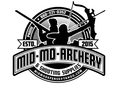 Logo: Silhouette archer, rifleman, with text 