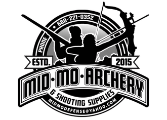 Logo: Silhouette archer, rifleman, with text 