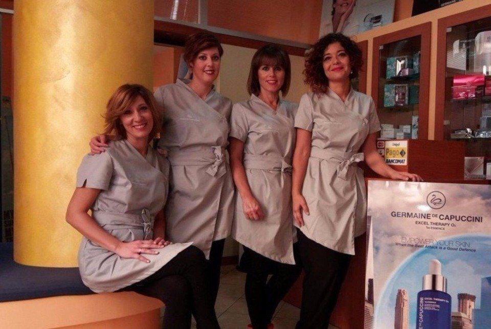 staff di un centro estetico