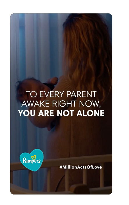 Pampers advertising image from Facebook