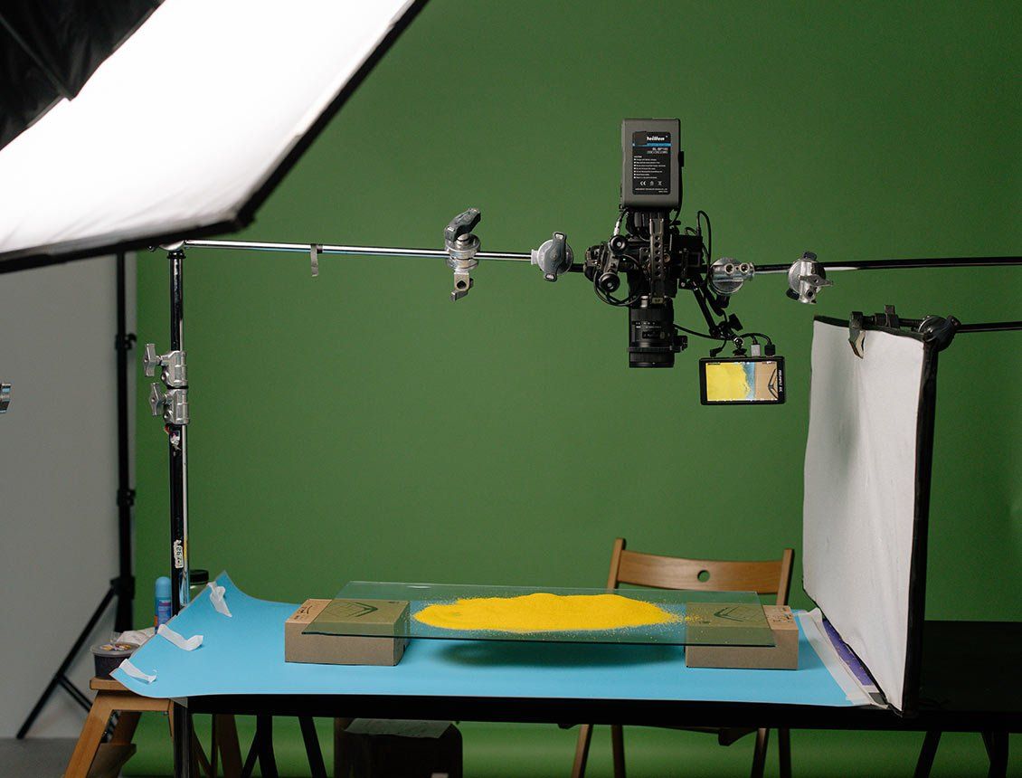 behind the scenes table top studio shoot