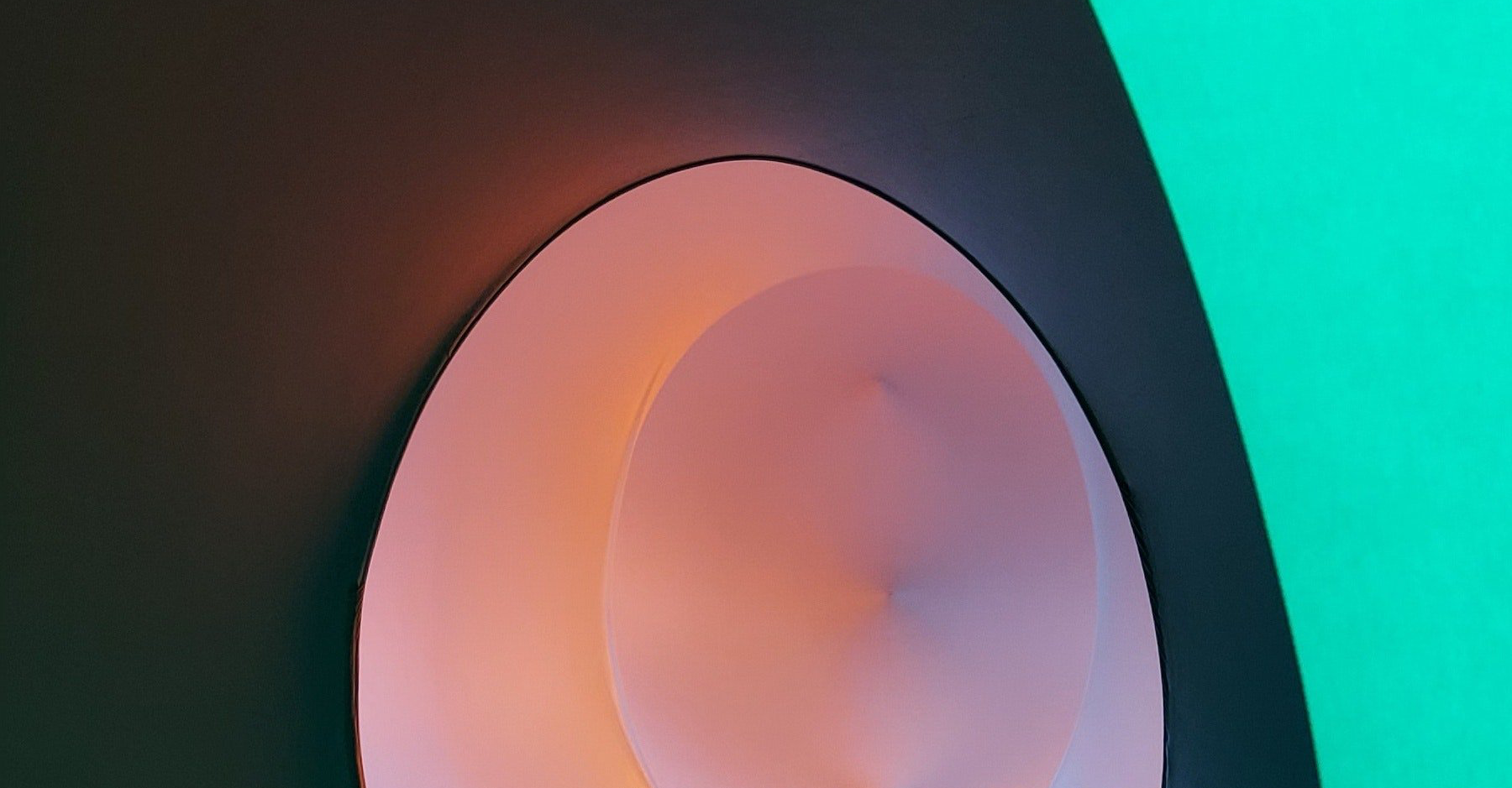 Abstract image of curvy colored walls