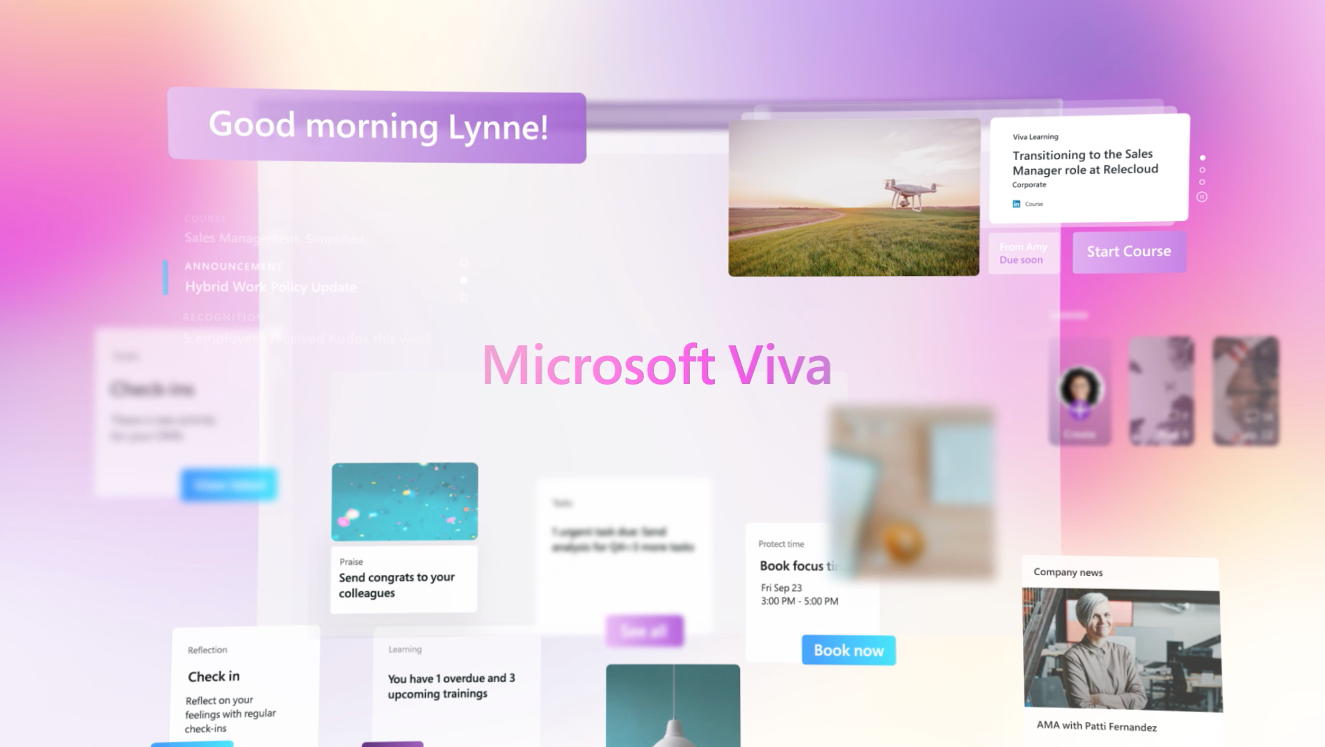 Spin Creative Microsoft Viva Product Launch Video incorporating design, motion graphics and 2D animation