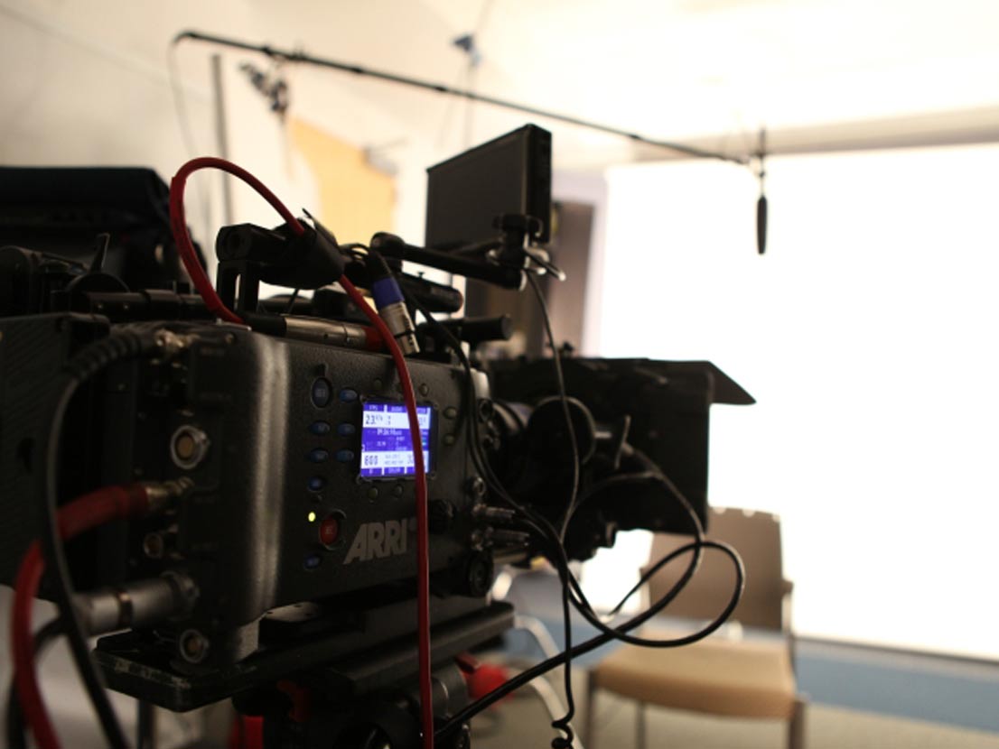 Arri Alexa camera on set at Spin Creative video production shoot