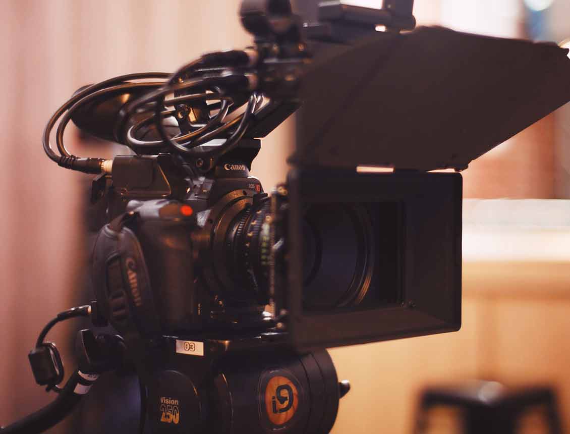 Behind the scenes featuring a Canon cinema camera with matte box. Spin Creative is a seattle video production company and reative agency offering full service video production, creative and media planning services. 
