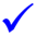 Blue check mark.