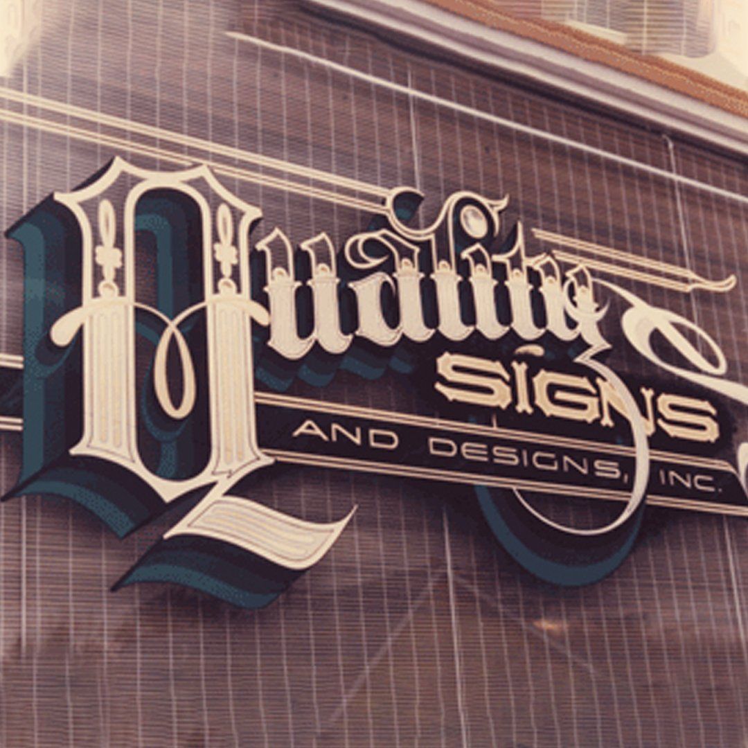 Award winning, window lettering and graphics now in the American Sign Museum