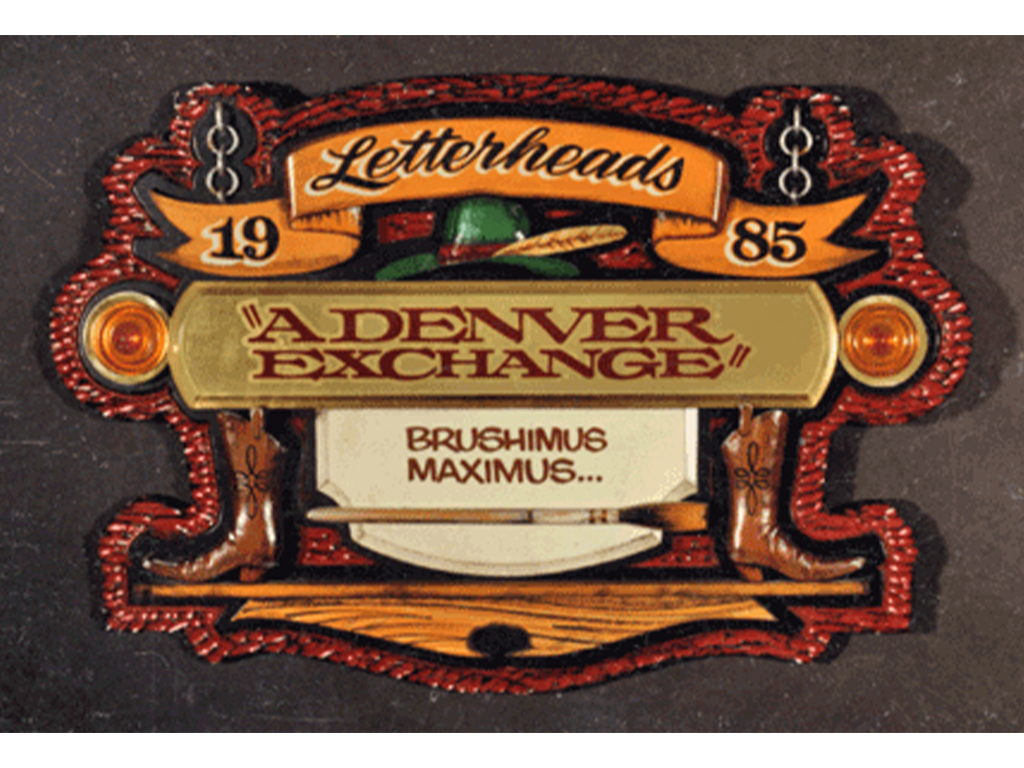 Carved sign with glass rondelles and multiple depths