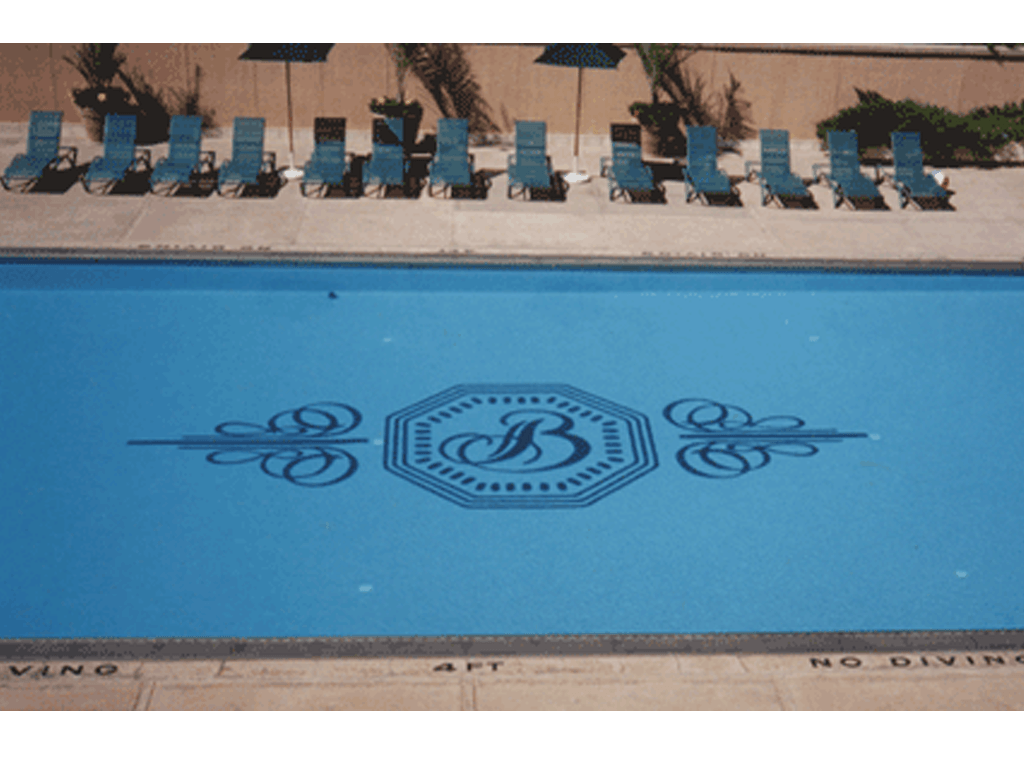 Hand lettered swimming pool