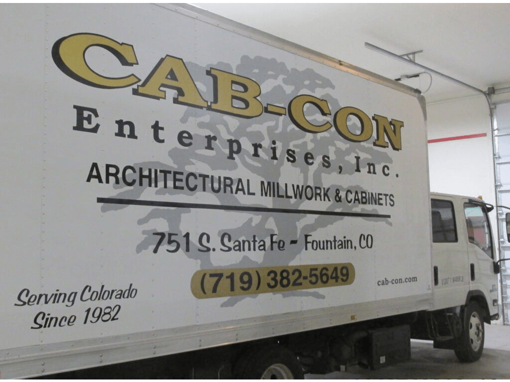 Painted truck lettering