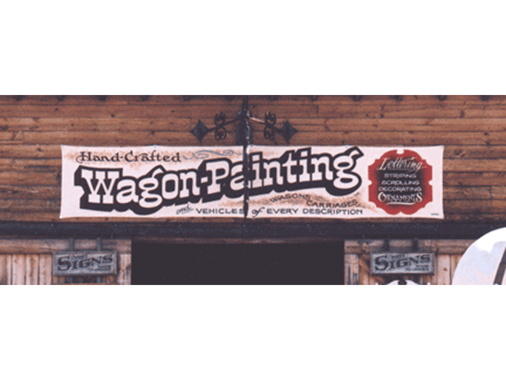 Hand painted, canvas banner