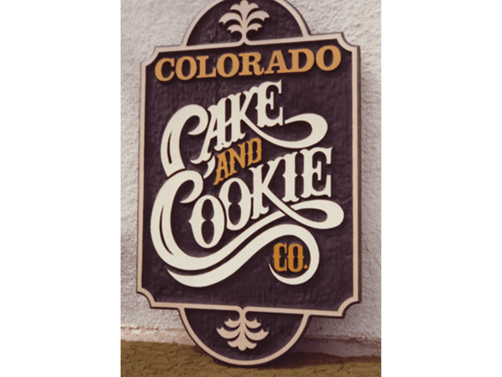 Sandblasted, dimensional sign