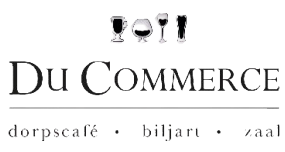 A logo for du commerce dorpscafe biljart zaal