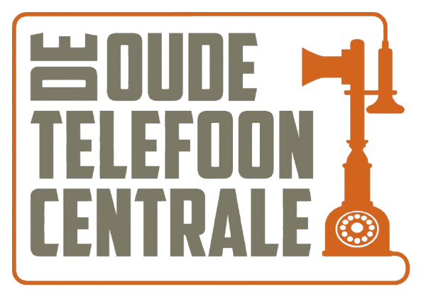 Een logo voor oude telefoon centrale met een telefoon erop