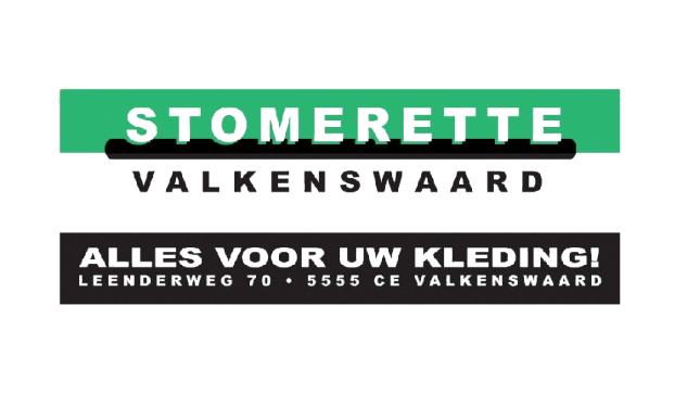 A green and black logo for stomerette valkenswaard