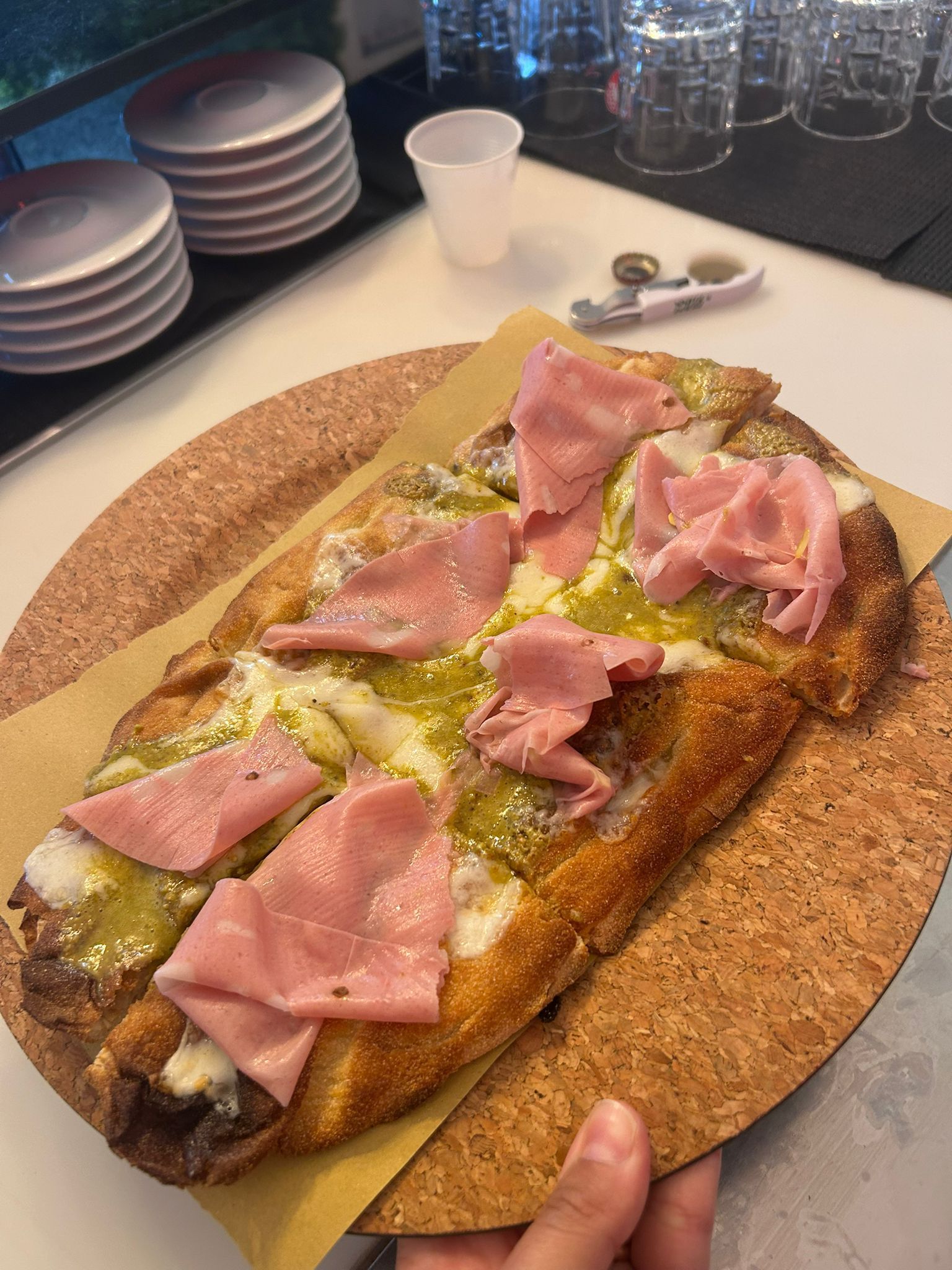 Focaccia servita nel locale Ciski's Bar Bistrò per pranzi e aperitivi a Lecco