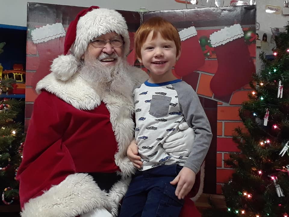 A Boy And Santa Claus — St. Louis, MO — Sappington Child Care Center & Summer Day Camp