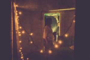 Woman On A Room Fill With Lights – Dallas, TX – Artstillery