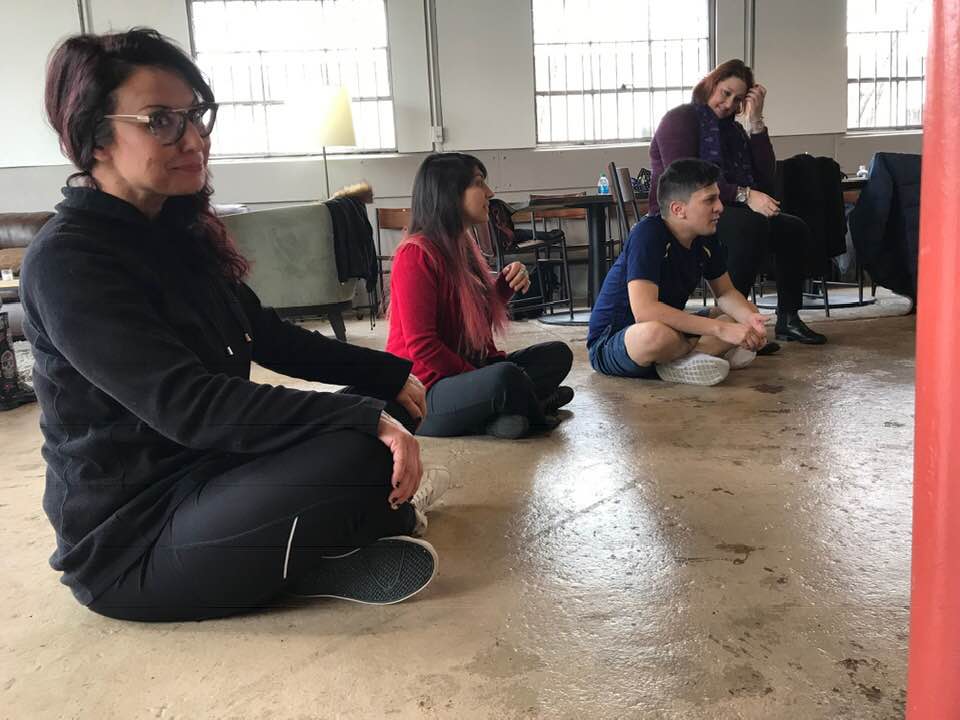 Four People Sitting On The Floor – Dallas, TX – Artstillery