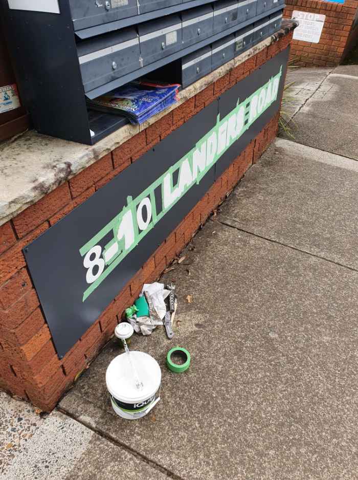 brick wall with metal sheet