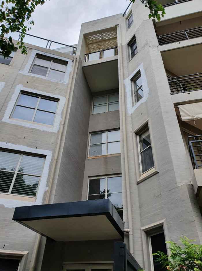 painted apartment building