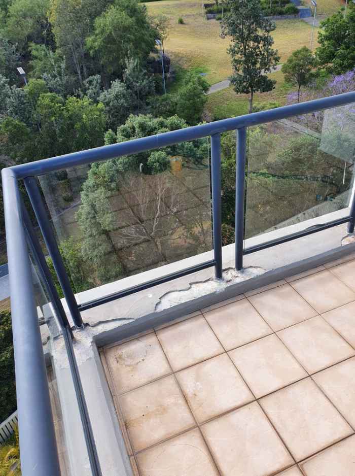 balcony with glass railing