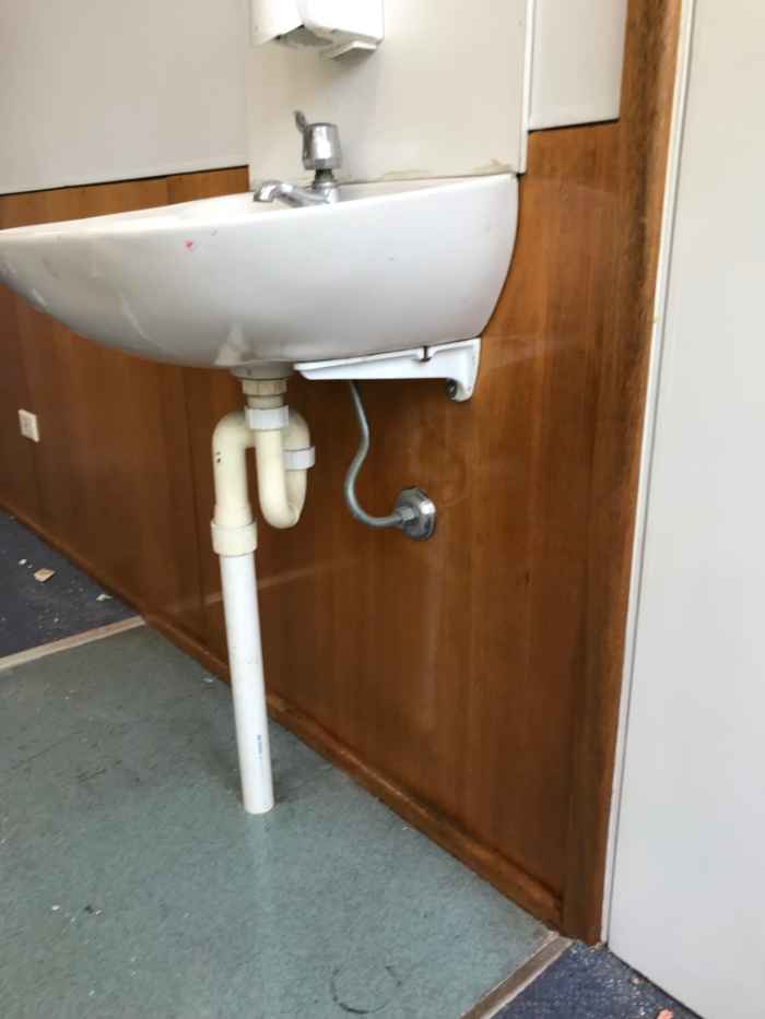 view of plumbing work