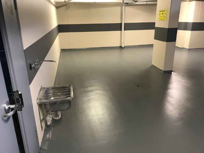 shining cement floor