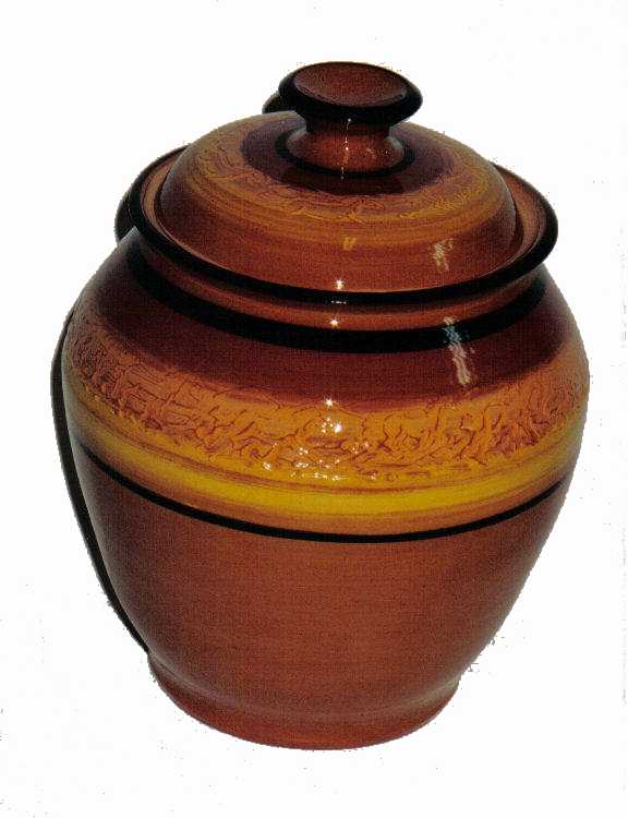 Horse Banded Jug — Edmonton, CA — Red Hot Pots