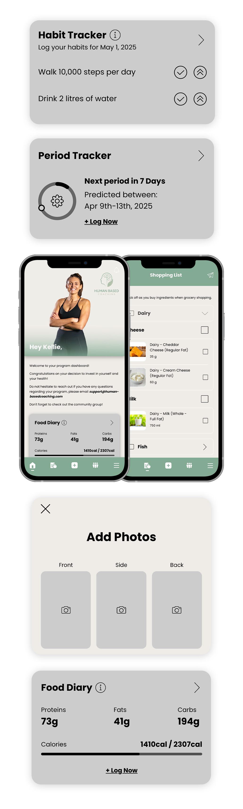 A screenshot of a workout app on a cell phone.
