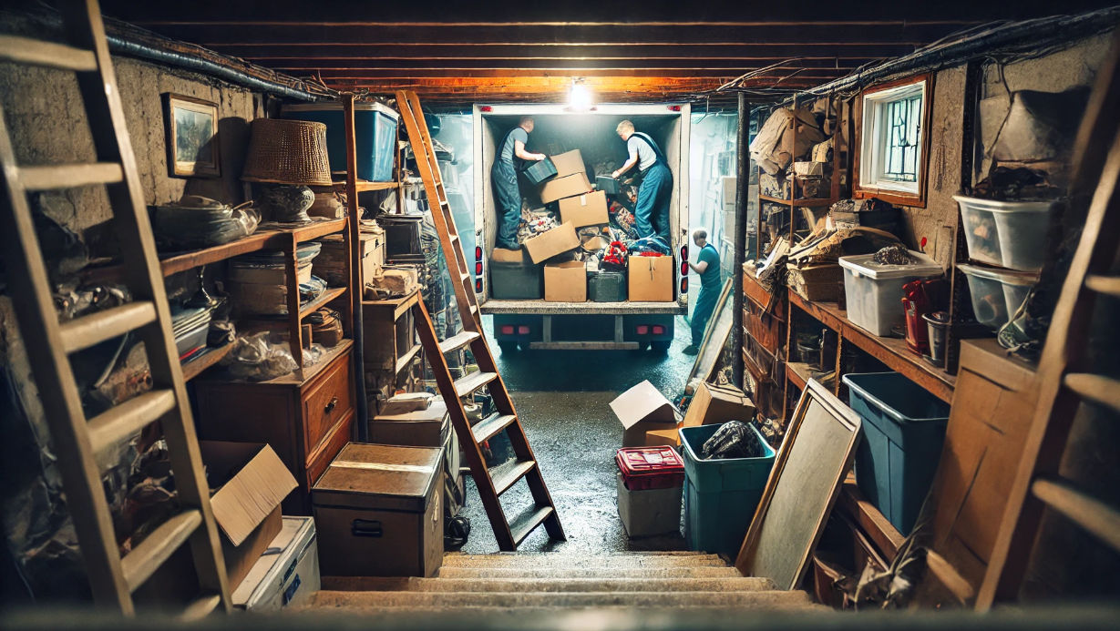 Basement junk removal header image