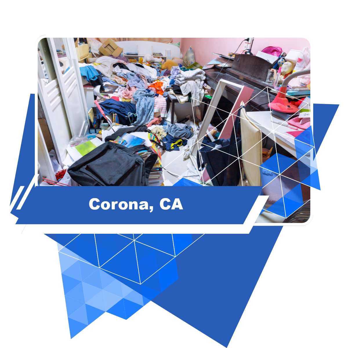 A picture of a messy room in rancho cucamonga ca