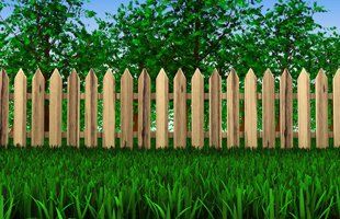 wooden garden fencing