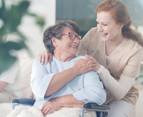 Patient and caregiver spend time together