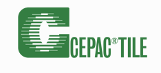 Green logo of CEPACTILE with a stylized letter C.