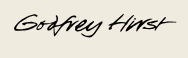 Godfrey Hirst handwritten signature on a beige background.