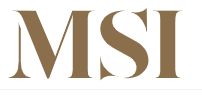 MSI logo in brown on a white background.