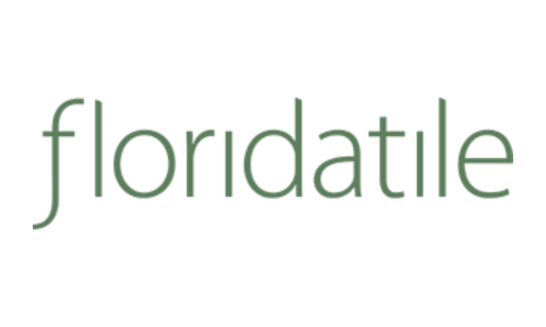 The word floridatile is written in green on a white background