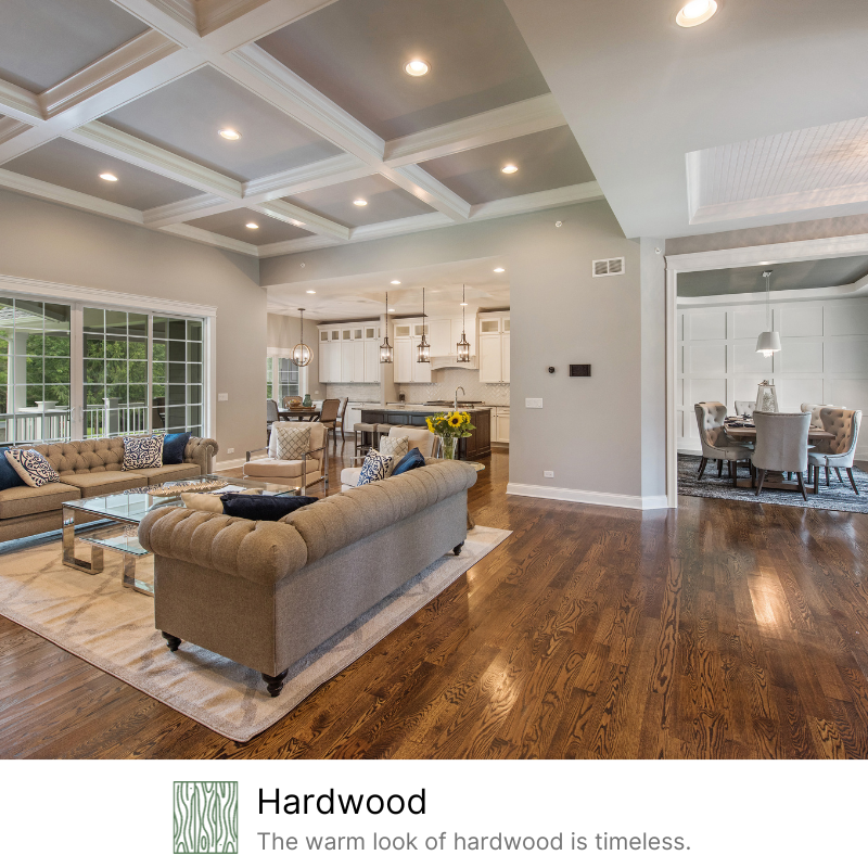 A living room with hardwood floors and a couch