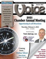A compass is on the cover of the chamber annual meeting magazine.