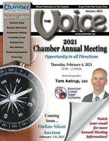 A compass is on the cover of the chamber annual meeting magazine.