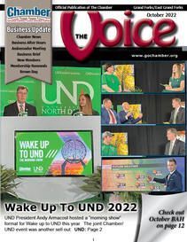 The cover of the chamber voice magazine for october 2022
