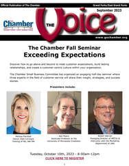 The cover of the chamber fall seminar exceeding expectations.